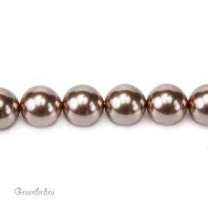 Swarovski 5811 Жемчуг с расширенным отверстием 14 мм, бронза (#295), 1 шт.