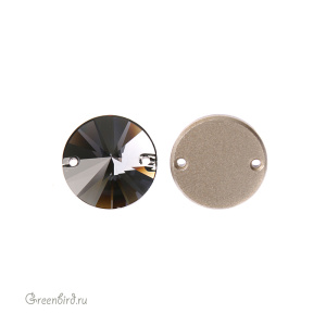 Swarovski пришивные 3200 Риволи 12 мм, графит (#253), 1 шт.