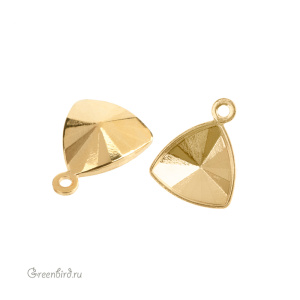 NEW 4799 Оправа-подвеска для Prismatic Triangle Fancy Stone 9,2x9,4 мм, томпак/золото