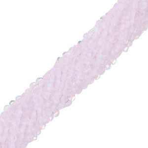 Бусины "Таблетки", Розовый кварц (имитация) 6 мм, нить (#CN-BEAD-033)