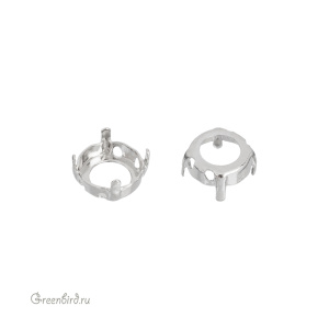 1122 Оправа для ювелирного кристалла Rivoli SS39, белая бронза