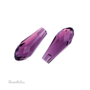Swarovski 6530 подвеска Капля для вклеивания 20 мм, аметист (#204), 1 шт.