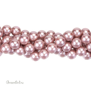 Жемчуг "Майорка" 10 мм, сиреневый, нить (#Maj-63)