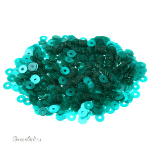 Пайетки LM Paris 3мм плоские Nacrolaque Dark Turquoize 58 (#LM45)