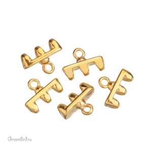 CYMBAL Концевик "Rozos" для SuperDuo на 3 нити, 24K Gold Plate, 1 шт. (#SD-012434-GP)