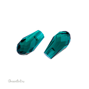 Swarovski 6530 подвеска Капля для вклеивания 12 мм, изумруд (#205), 1 шт.
