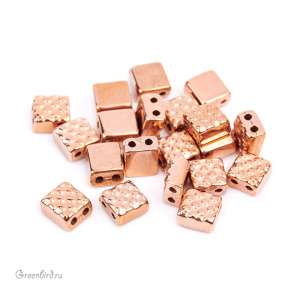 CYMBAL Металлическая бусина TILA "Parasporos", розовое золото, 1 шт. (#TL-012330-RG)