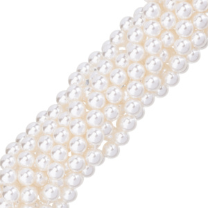 Жемчуг Crystalbird, круглый, 12 мм, Vanilla, нить (#515)