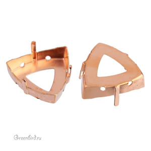 4799 Оправа для Prismatic Triangle Fancy Stone 20x20,4 мм, томпак