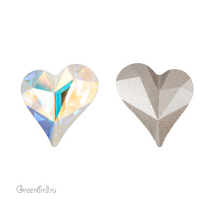 4809 Asymmetrical Heart Fancy Stone 17x15,5 мм – Crystal AB (#001AB)