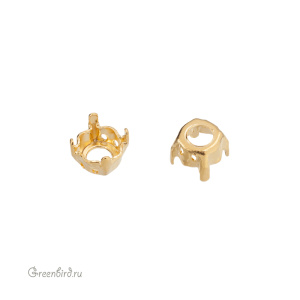 1088 Оправа для ювелирного кристалла Chaton SS29, золото