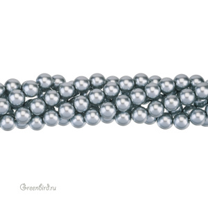 Жемчуг Crystalbird, круглый, 10 мм, Dark Grey, нить (#21)