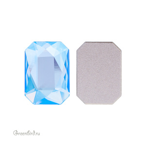 2602 Кристалл холодной фиксации Emerald Cut 8х5,5 мм – Aquamarine Shimmer (#202SHIM)