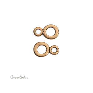JBB Коннектор "Два кольца", ант. латунь (JB-7422)