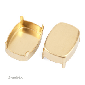 4568 Оправа без отверстий для Cushion Fancy Stone 18x13 мм, латунь 4568 Оправа без отверстий для Cushion Fancy Stone 18x13 мм, латунь
