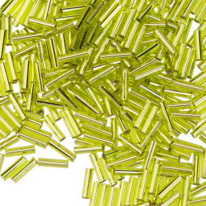 Бисер MIYUKI Bugle 6mm – Chartreuse (#14), 10 г