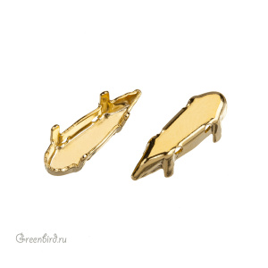 4331 Оправа для ювелирного кристалла Raindrop Fancy Stone 15 мм, золото