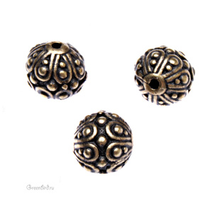 Бусина "CASBAH", ант. латунь, 1 шт. (#TC-5626-27)