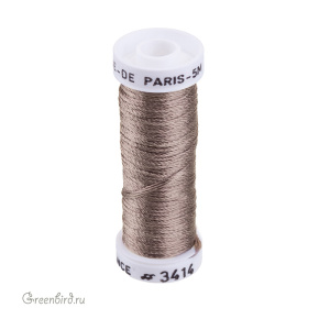 Шелковая объемная нить Au Ver a Soie Soie de Paris, коричнево-серый, 5 м (#3414) Шелковая объемная нить Au Ver a Soie Soie de Paris, коричнево-серый, 5 м (#3414)