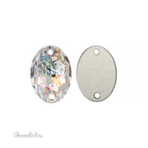 Swarovski пришивные 3210 Овал 10х7 мм, белая патина (#001WHIPA), 1 шт.