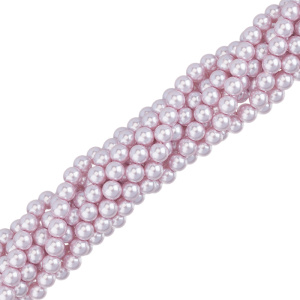 Жемчуг Crystalbird, круглый, 8 мм, Violet, нить (#66)