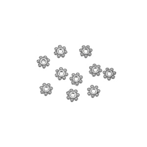 Спейсер "Бусинки" 4 мм, родий, уп.10 шт. (#CN-BM-004R)