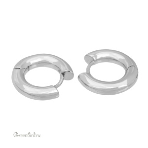 Швензы-кольца "Конго" 20 мм, родий, пара (#SV1701-2280N)