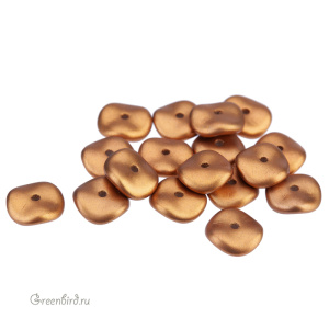 Wavelet Bead 10mm, Metallic Brass, 1 шт. (#29415)