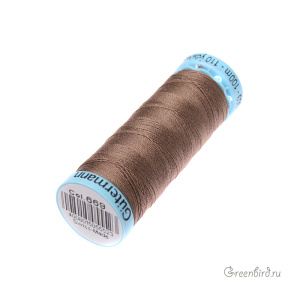 Шелковая нить Gutermann S303, 100м, серо-коричневый (#669)