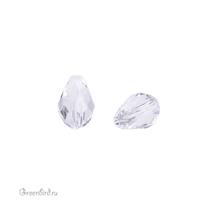 5500 Бусина Drop Bead 9x6mm – Crystal (#001)