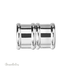 Магнитный замок для толстого шнура, 18х12 мм, серебро, 1 шт. (#MGCL403SP)