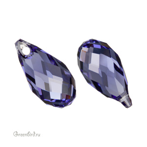 Swarovski 6010 подвеска Бриолетт 17x8,5 мм, танзанит (#539), 1 шт.