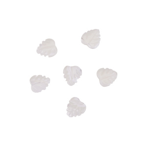 Бусина "Листик" 8,5 мм, белый перламутр, 1 шт. (#SVA-PRL-041)