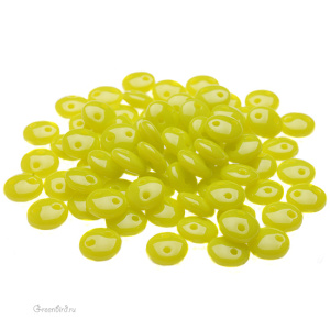 Lentil 2 отверстия 6mm, Chartreuse, 10 гр (#84020)