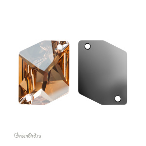 Swarovski пришивные 3265 Космик 26х21 мм, золотистая дымка (#001GSHA), 1 шт.