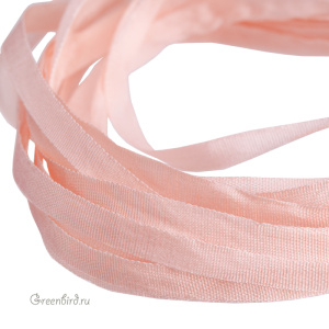 Шелковая лента AVAS Ruban de Soie 4 мм, персиково-розовый, 3 м (#3996)