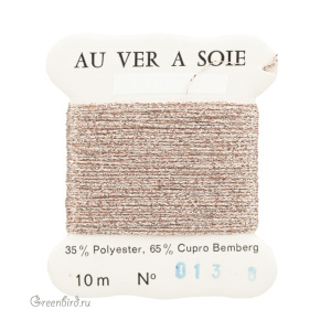 Металлизированная нить Tresse #8 AVAS, светлая медь, 10 м (#8-013)