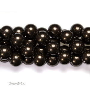 Swarovski 5810 Жемчуг 12 мм, темно-коричневый (#414), 1 шт.