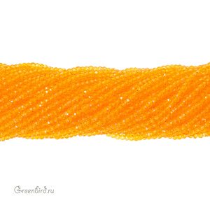 Бусины граненые рондели "Мини", светлый оранжевый, нить (#SVAB246)