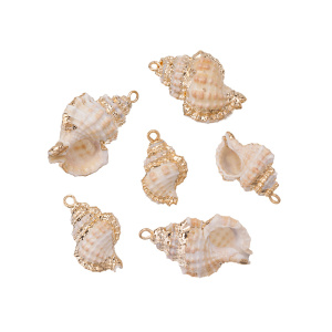 Подвеска "Ракушка" 15-30 мм натуральная, золото, 1 шт. (#SVA-BASE-161)