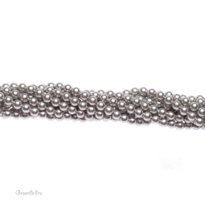 Swarovski 5810 Жемчуг 3 мм, светло-серый (#616), уп. 50 шт.