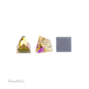 Swarovski 2419 Термостразы Шип квадратный 5x5 мм, светлый топаз с мерцанием (#226SHIM), 1 шт.