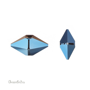 5747 Бусина Double Spike 12x6mm – Metallic Blue 2x (#001METBL2)