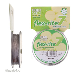 Тросик Flex-Rite 7 – 0,3 мм, прозрачный #FL7X(012CL)100 Тросик Flex-Rite 7 – 0,3 мм, прозрачный #FL7X(012CL)100