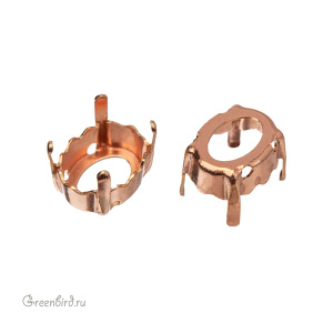 4160 Оправа для ювелирного кристалла Magical Oval FS 10х8 мм, томпак