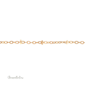 Цепочка декоративная, золото, 10 см (#SVA-Chain-11G)