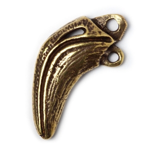 "Птаха", центральный элемент, ант. латунь, 1 шт. (#Л3930)