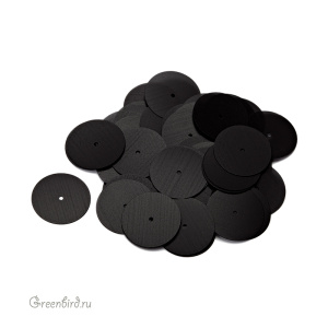 Пайетки 16мм плоские Nero (#996F)