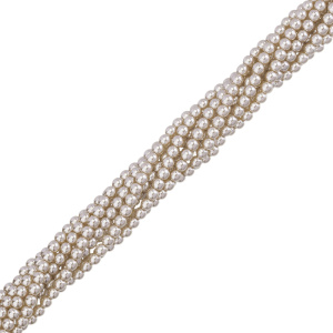 Жемчуг Crystalbird, круглый, 4 мм, Almond, нить (#506)