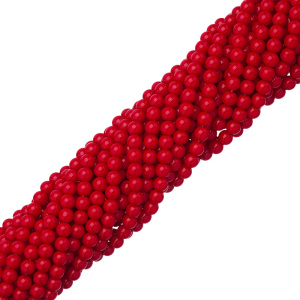 Жемчуг "Майорка" 8 мм, красный, нить (#Maj-149)
